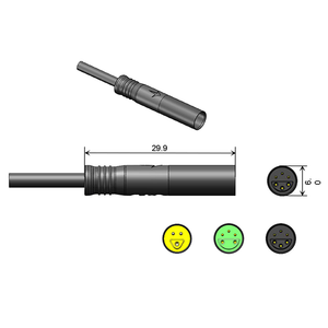 M12 Male Or Female A Coded Connector Straight Molded Cable Waterproof IP66 For Industrial Automation Signals