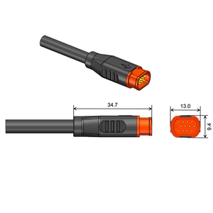 Signal connectors 12Pin IP66 Waterproof Cable Connectors plug High quality male female electric bike